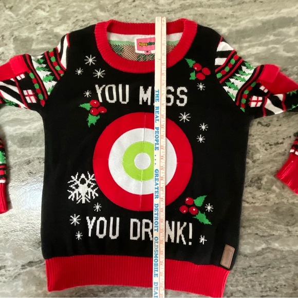 Tipsy Elves Women’s Drinking Game Ugly Christmas Sweater Size Large (N1) - Picture 6 of 8